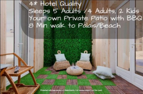 Beach Hut * Green oasis with private patio 10 min to Palais & beaches * Pet Friendly